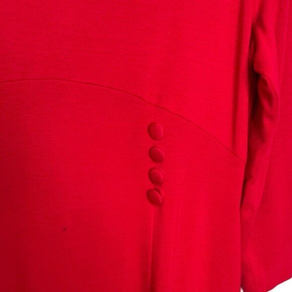 Cynthia Howie Maggy Boutique Midi Maxi Dress Womens 12 Red Vintage Modest Casual - Picture 6 of 10